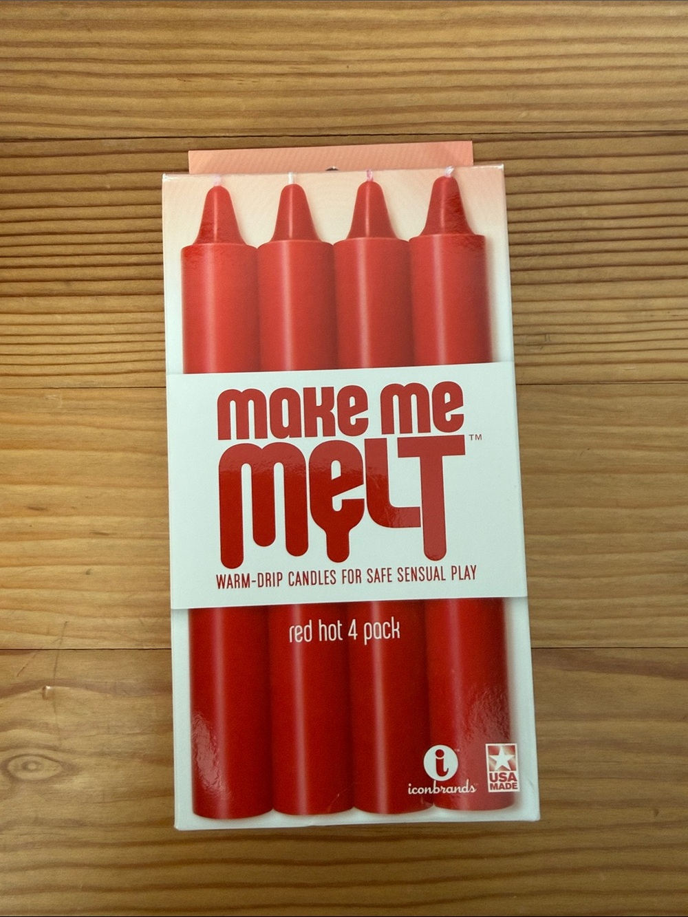 Make Me Melt Red Hot 4-Pack Warm-Drip Candles